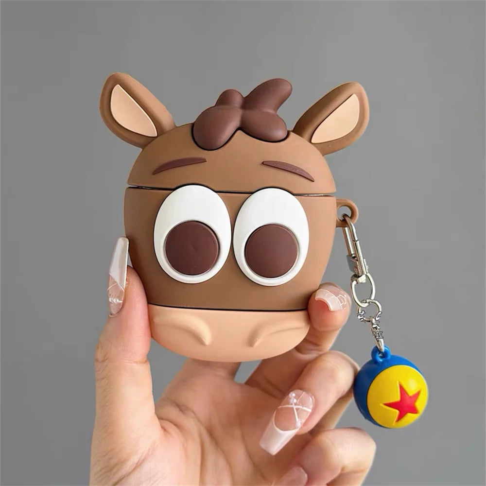Kawaii Toy Cartoon Headphone Case Silicone Shockproof Cover for Apple Airpods 4 Airpods Pro3 Pro2 4 Earphone Case with Charm Cov