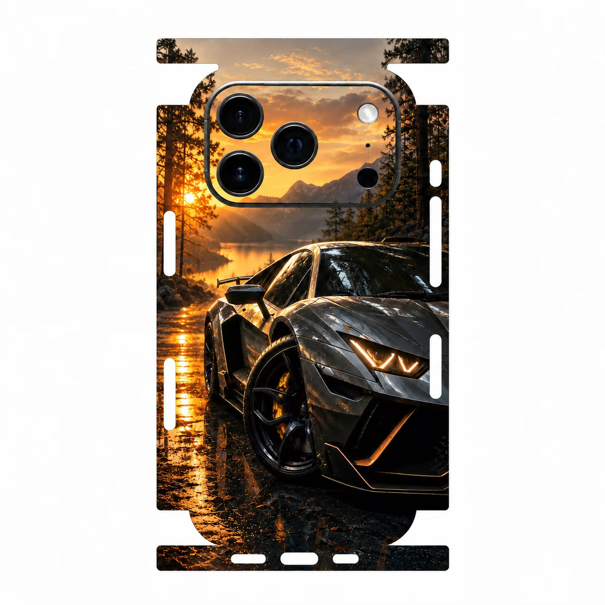 Faux Leather Rear Back Full Wrap Film for iPhone 18 17 16 15 14 13 Duo Pro Max Plus Anti-Scratch Protective Skin Sticker Cover