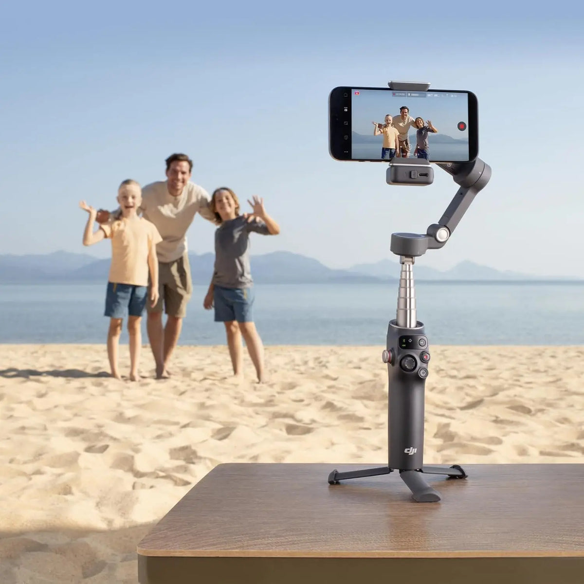 DJI Osmo Mobile 7P Gimbal Stabilizer 3-Axis Phone Gimbal with Built-in Extension Rod And Tripod Native Tracking Lighting Quick Launch One-Tap Edit 10hrs Use Phone Charging