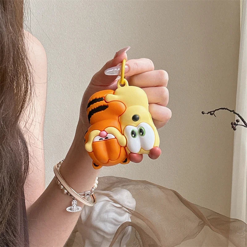 Kawaii Cute Cat Headphone Case For Apple Airpods 4 3 Pro 2 Cover Silicone Headphone Charging Cases For Airpod Pro2 Headset Funda
