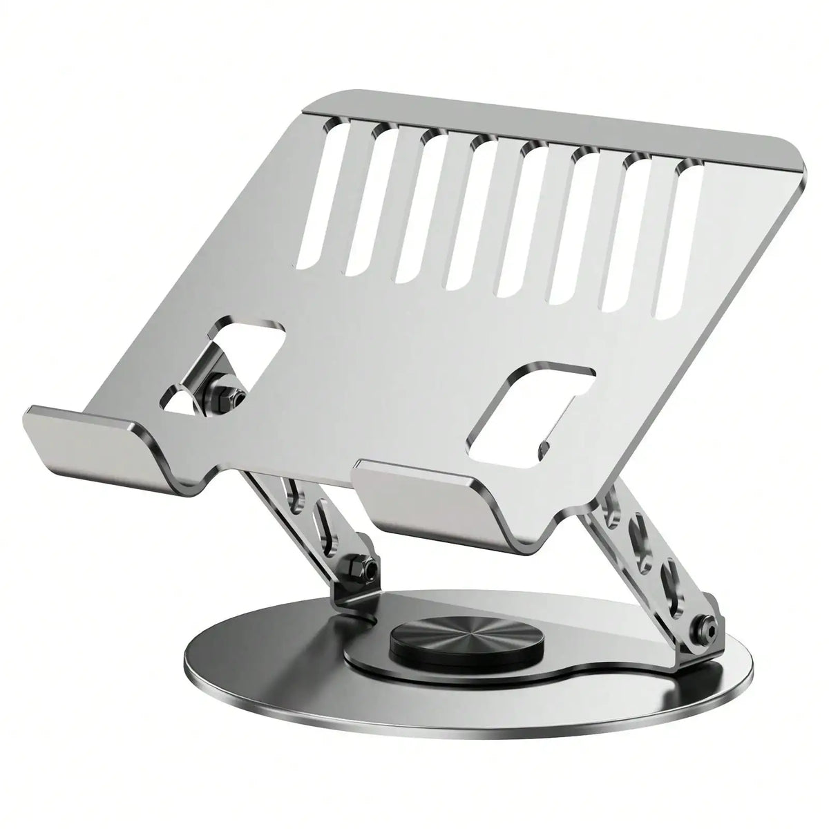 360 Degree Swivel Laptop Stand, Height Adjustable Computer Riser, Ergonomic Cooling Laptop Holder, Metal Notebook Tablet Mount
