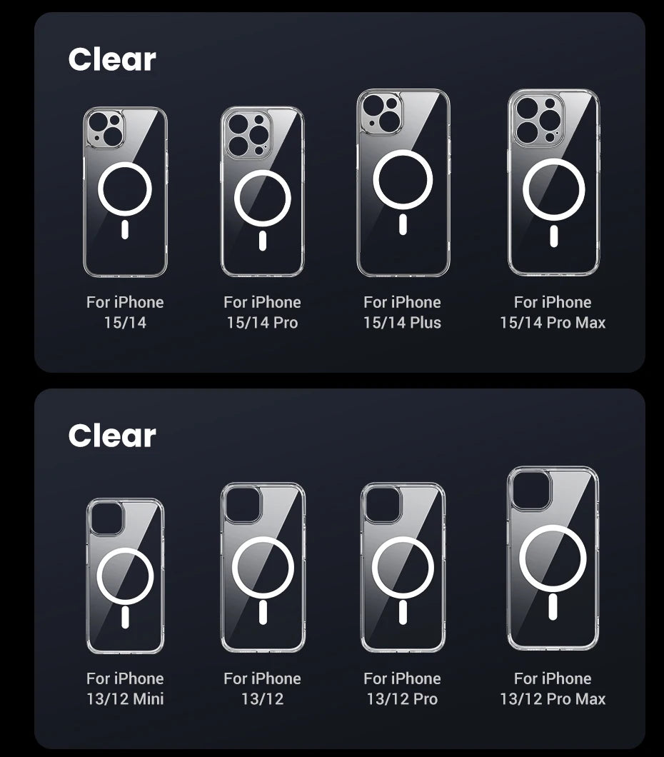 UGREEN Magnetic Case for iPhone 16 Pro Max Case Shockproof Cover for iPhone 15 14 13 Pro Max 14 Plus 16pro Macsafe TPU Cases
