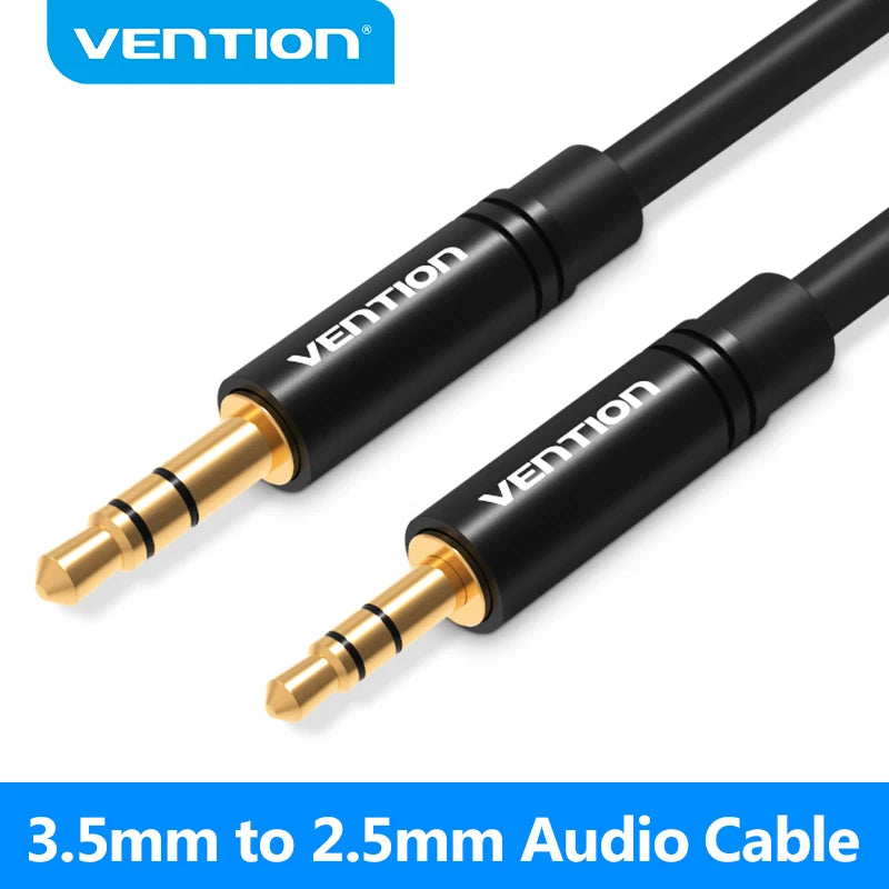 Vention Aux Cable 2.5mm to 3.5mm Audio Cable Jack 3.5 to 2.5 Male Aux Cable For Car Smartphone Speaker Headphone Mobile Phone