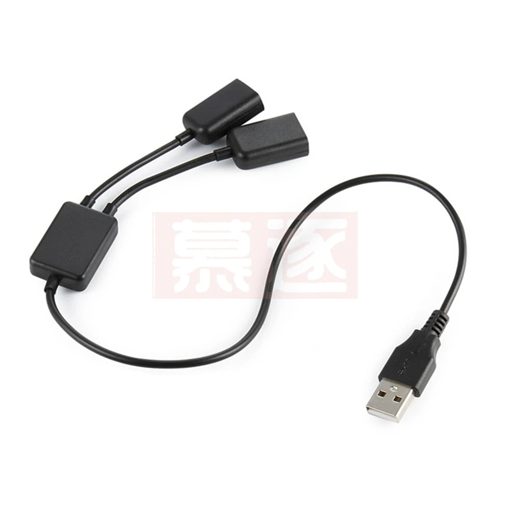 Schwarz USB 2,0 Dual Ports Hub Kabel Bus power Für Laptop Macbook Notebook PC & Maus & Flash Disk