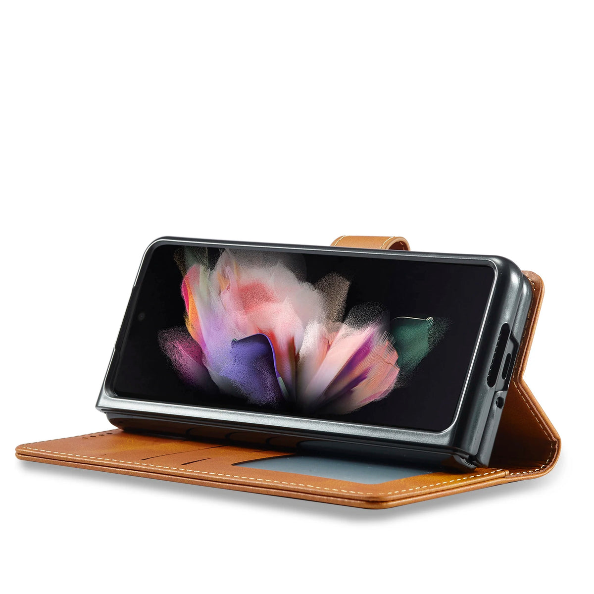Flip Cards Solt Leather Case For Samsung Galaxy Z Fold 7 6 5 4 3 5G Card Pocket Folding Cover Wallet Book Bag Fold5 Purse Coque