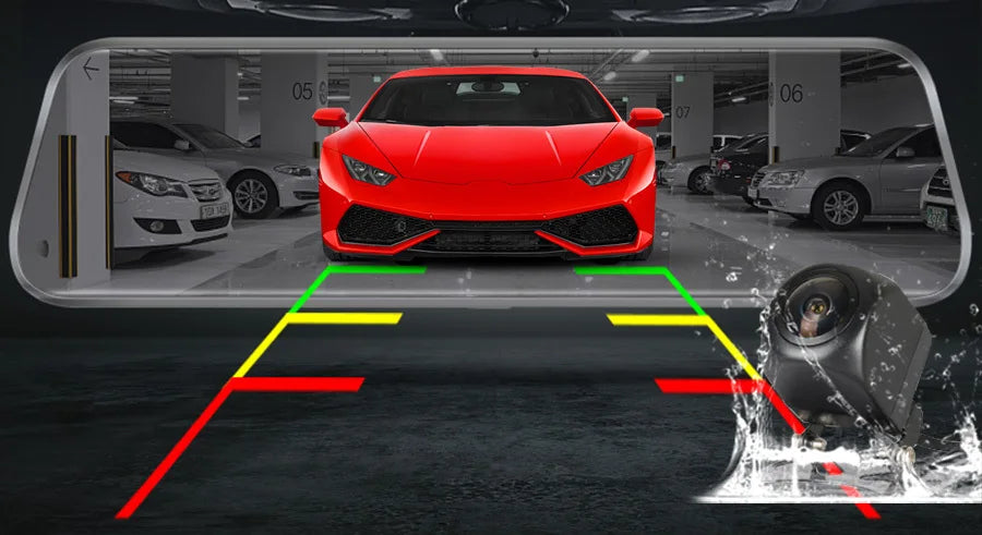 Mirror Camera for Car Touch Screen Video Recorder Rearview Mirror Dash Cam Front and Rear Camera Mirror DVR Black Box