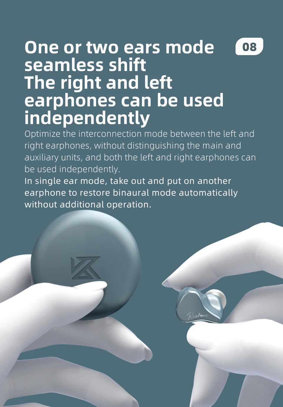 KZ SKS 1BA+1DD TWS Earphones Bluetooth 5.2 Hybrid Game Earbuds True Wireless Touch Control Noise Cancelling Sport Headset S2 S1