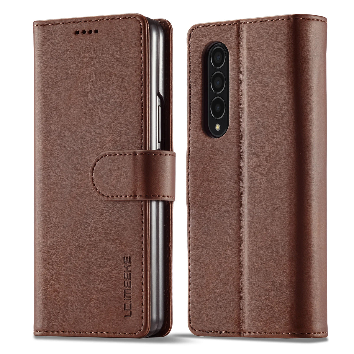 Flip Cards Solt Leather Case For Samsung Galaxy Z Fold 7 6 5 4 3 5G Card Pocket Folding Cover Wallet Book Bag Fold5 Purse Coque