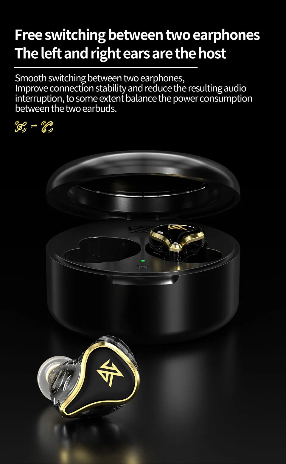 KZ SK10 Pro TWS Earphones Bluetooth Wireless Hybrid HiFi Game Earbuds Noise Cancelling Sport Monitor Headset Z3 SKS S2 Z1PRO