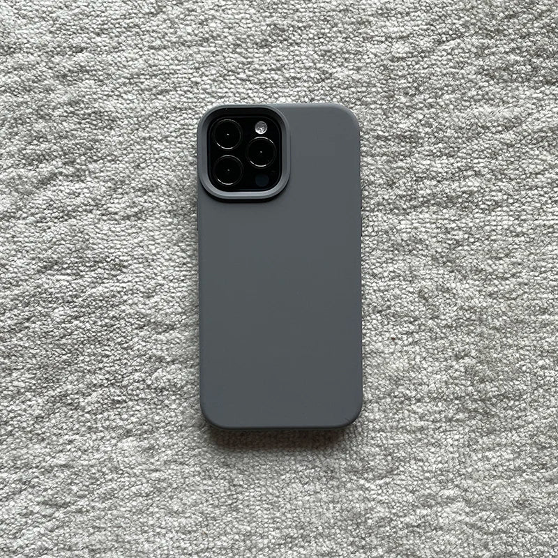 Official Candy Color Silicone Case for iPhone 17 18Pro Max 18 Pro 15 16 14 13 12 13mini Camera Lens Protective Bumper Back Cover