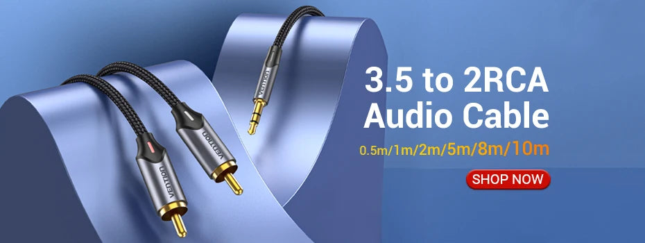 Vention Jack 3.5mm Aux Cable Male to Male 3.5mm Audio Cable Jack for JBL Xiaomi Oneplus Headphones Speaker Cable Car Aux Cord