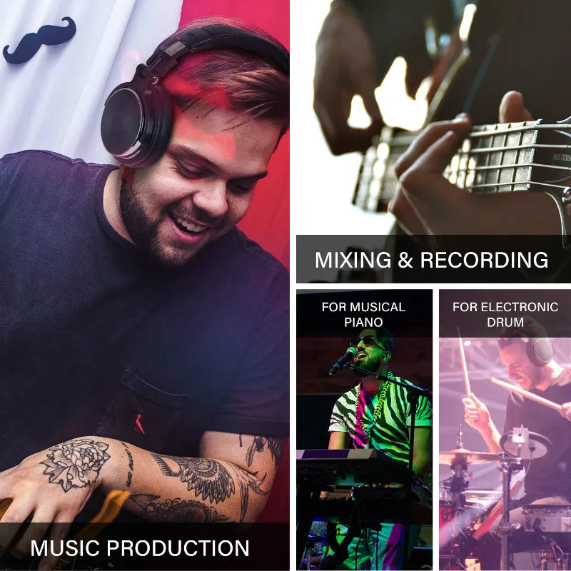 Oneodio Studio Pro DJ Headphone Over Ear 50mm Drivers HIFI Wired Headset Professional Monitor DJ Headphones With Mic For Phone