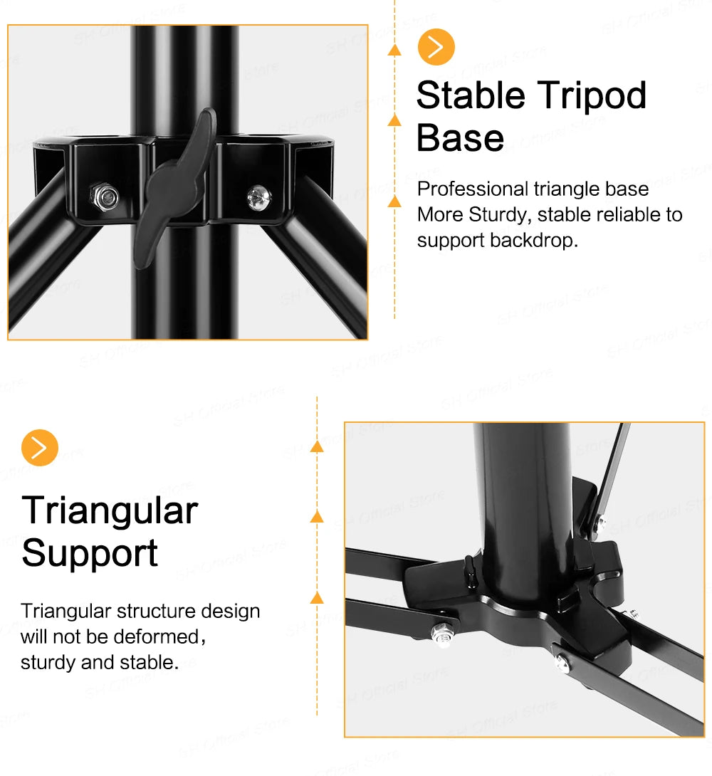 240CM/7.9FT 1/4 Screw Photography DJ Light Tripod Stand For Softboxes Green Screen Umbrella Reflector Photo Studio Lighting