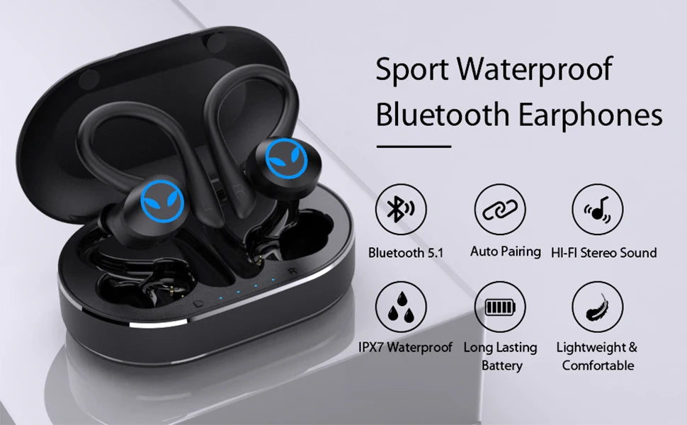 TWS Wireless Earphones Bluetooth-compatible 5.4 Headphones IPX7 Waterproof Earbuds LED Display HD Stereo Mic for Xiaomi iPhone