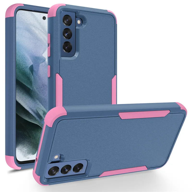For Samsung Galaxy S21 FE S22 Plus S23 S24 Ultra 3 Layer Armor Hybrid Shockproof Case for A12 A32 A52 A52S A13 A33 A53 A14 A54