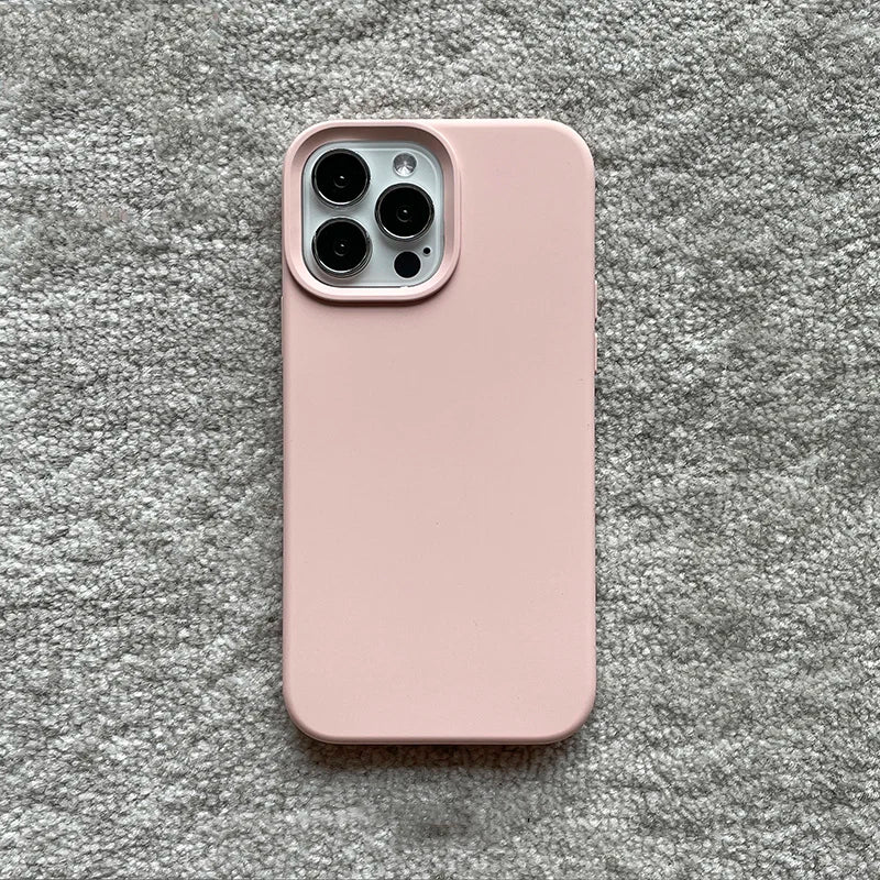 Official Candy Color Silicone Case for iPhone 17 18Pro Max 18 Pro 15 16 14 13 12 13mini Camera Lens Protective Bumper Back Cover