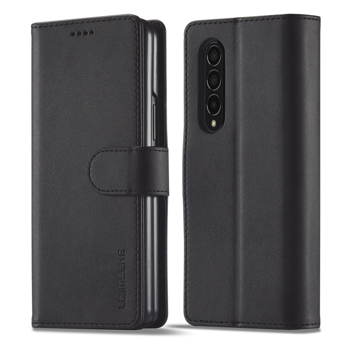 Flip Cards Solt Leather Case For Samsung Galaxy Z Fold 7 6 5 4 3 5G Card Pocket Folding Cover Wallet Book Bag Fold5 Purse Coque
