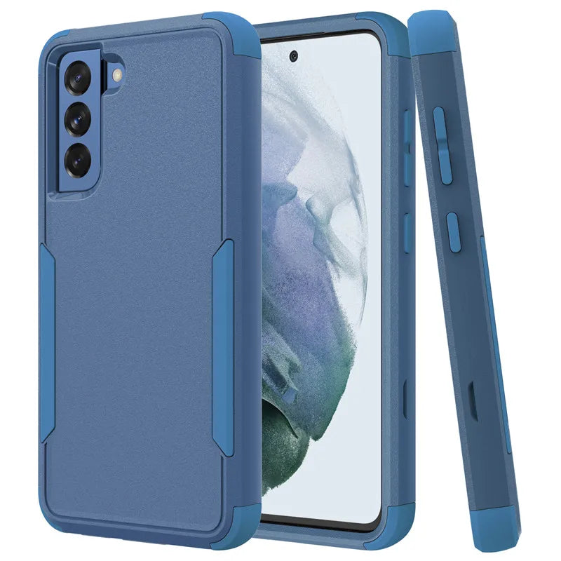 For Samsung Galaxy S21 FE S22 Plus S23 S24 Ultra 3 Layer Armor Hybrid Shockproof Case for A12 A32 A52 A52S A13 A33 A53 A14 A54