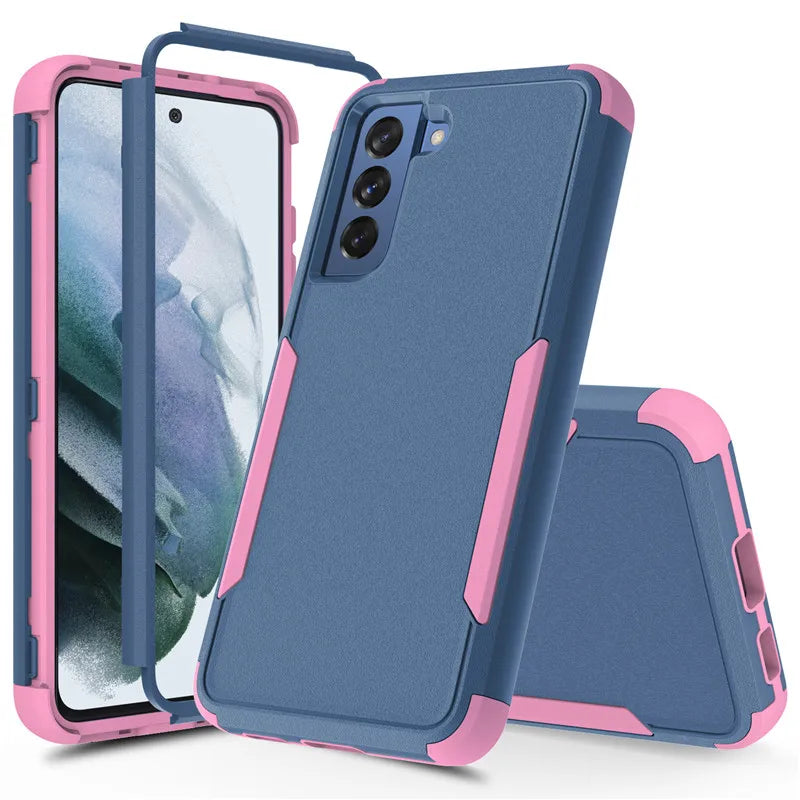 For Samsung Galaxy S21 FE S22 Plus S23 S24 Ultra 3 Layer Armor Hybrid Shockproof Case for A12 A32 A52 A52S A13 A33 A53 A14 A54