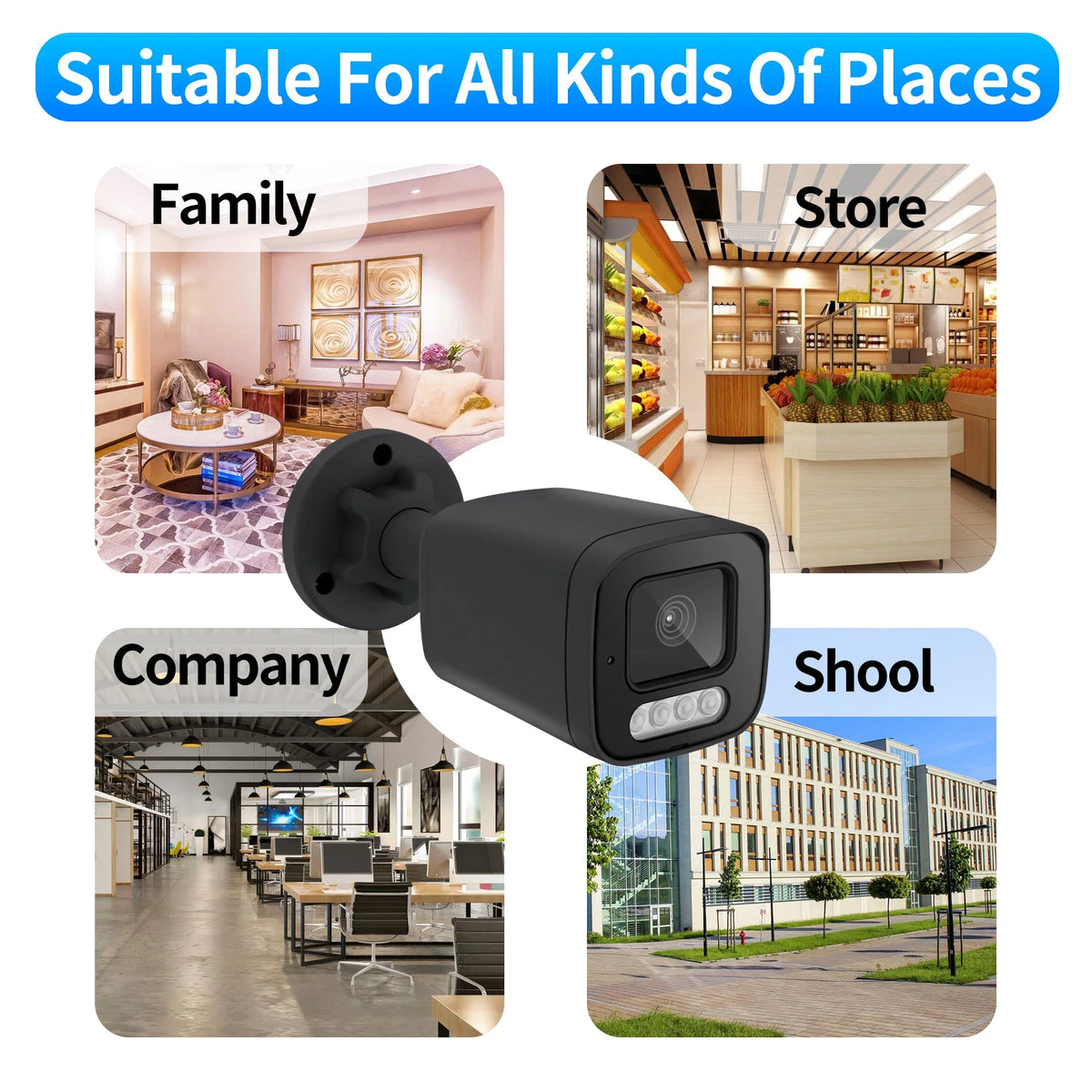 Ultra HD 4K 8MP POE IP Camera Two Way Audio Full Color Night Vision Outdoor Metal 5MP 4MP Bullet CCTV Home Security Camera
