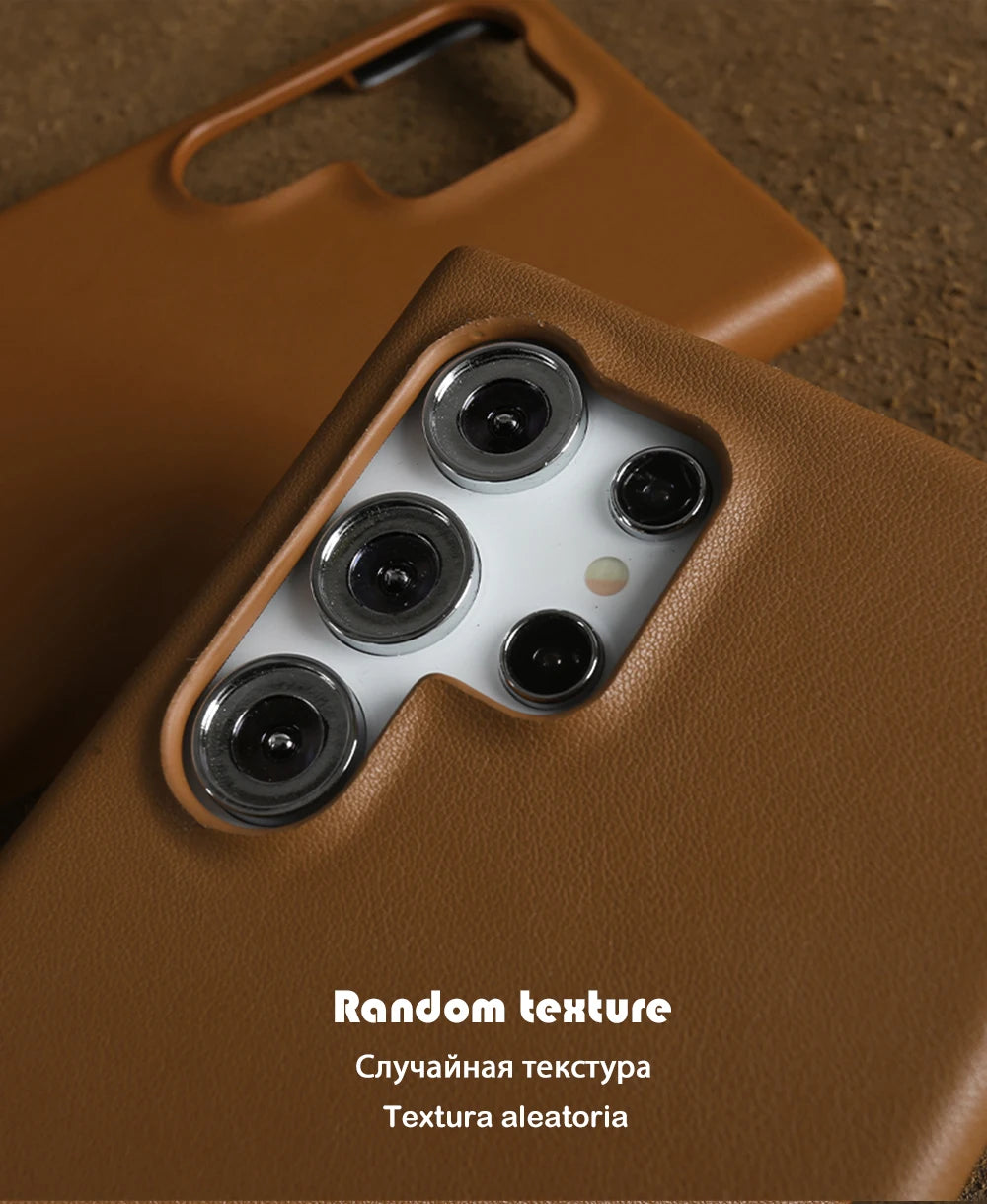 Handmade Premium Genuine Leather Magnetic Case for Samsung Galaxy S25 Ultra Case S24FE S23 S22 S21 S20 Note20Ultra Magsafe Cover