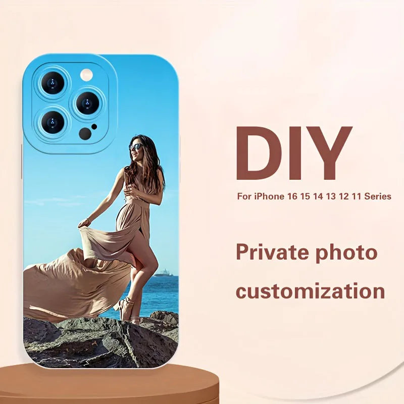 Customized transparent Soft Phone Case for iPhone 17 Air 16 15 14 13 12 11 Pro Max 7 8 Plus XS XR Personalized Design DIY Photo