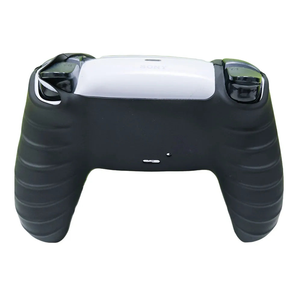 For PS5 Controller Silicone Cover Soft Skin Case with Laser Engraving 2 Thumb Grips Anti-Slip Shockproof Dustproof Covers