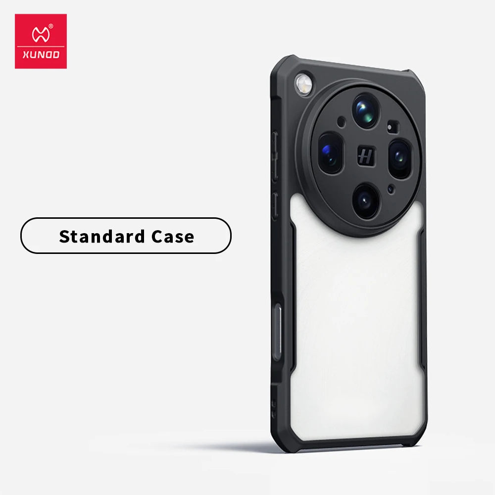 Xundd For Oppo Find X9 Ultra Case Airbags Shockproof PC&TPU Matte Transparent Bumper Anti-Drop Phone Cover For Find X9 Ultra
