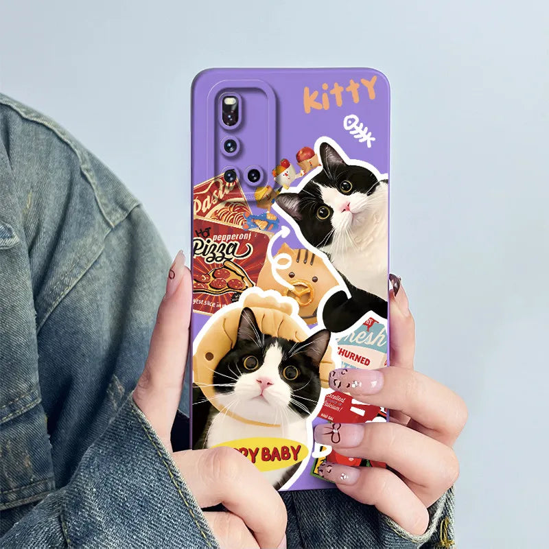 For Vivo V19 Phone Case vivoV19 Back Cover Soft Silicone Sweet Painted Cartoon Shell Capa Lovely Printed Protective Coque Cases
