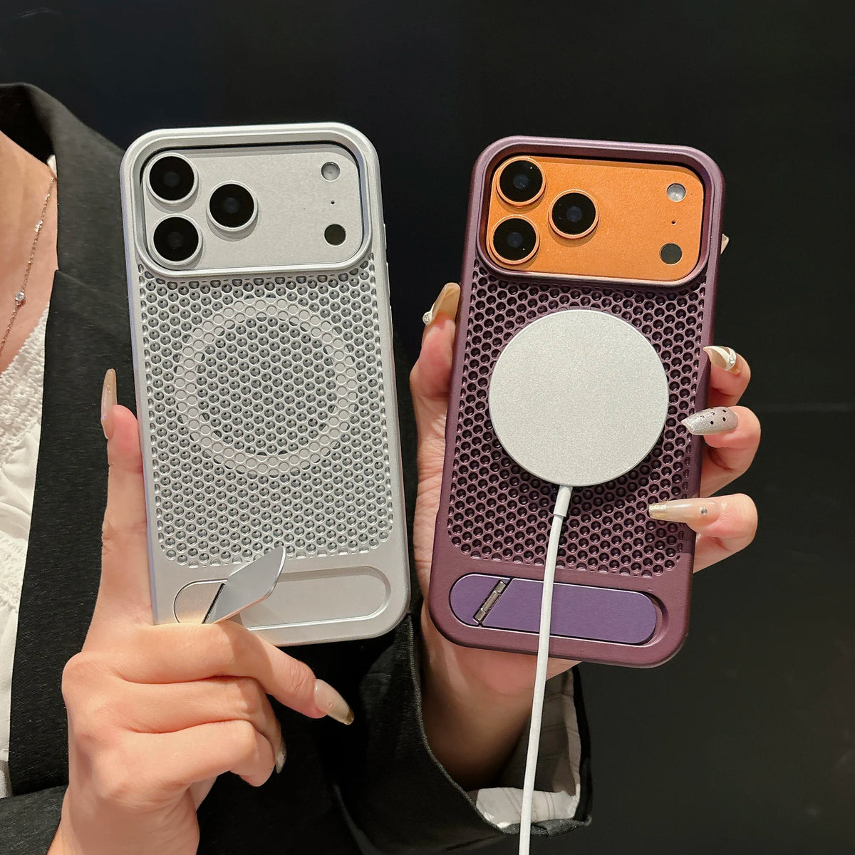 Heat Dissipation Mesh Case For iPhone 18 Pro Max 17 Pro Magnetic Case For iPhone 16 18 Pro Max 16 17 Pro Breathable Holder Cover