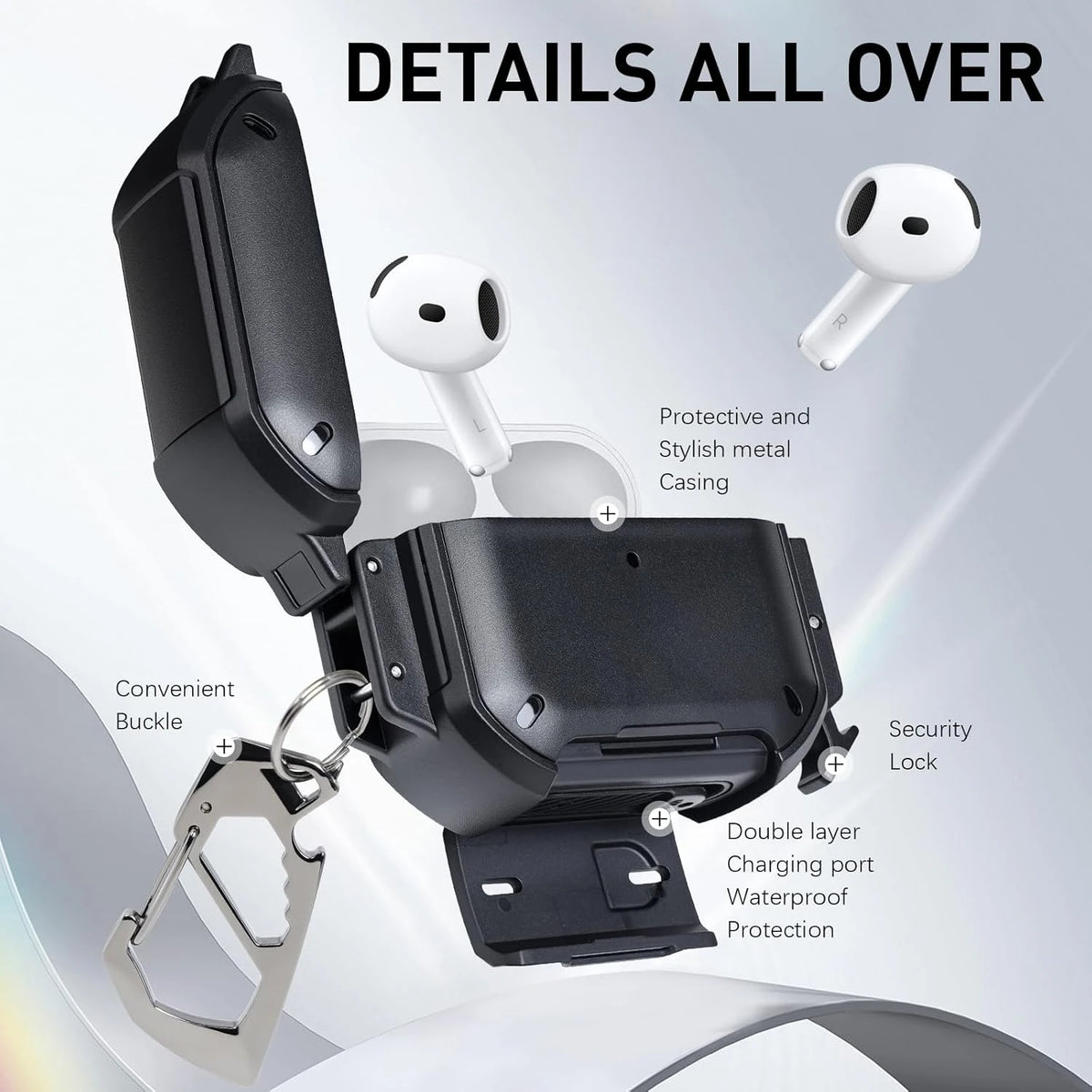  for New AirPods Pro 3 Waterproof Case Full Heavy Duty Protection Cover Anti-Scratch Hard Shell Cover For AirPods 4 Pro 3 Cover