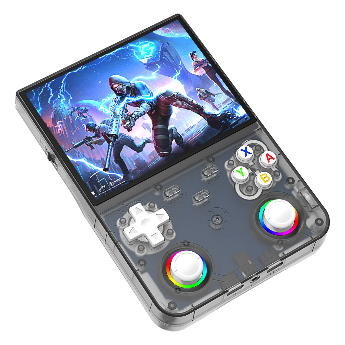 R36 Ultra X Open Source Portable Game Device 4.5 Inch Full‑Laminated IPS Screen Quad‑Core Processor RGB Light Joystick Vibration