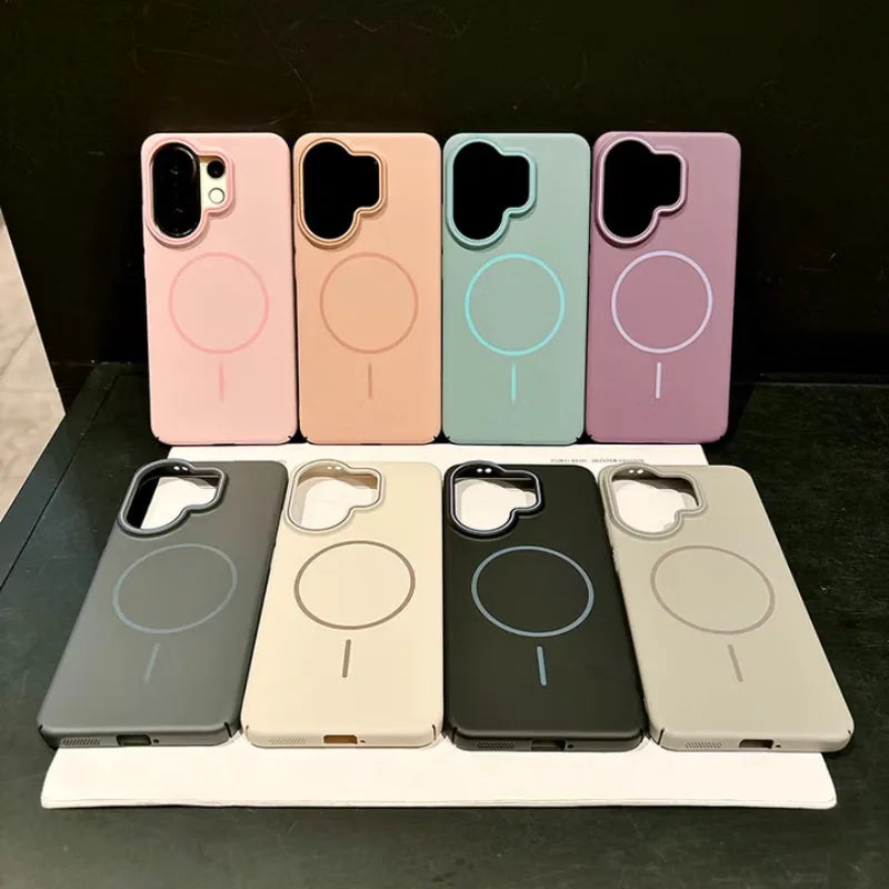 For VIVO X200 FE S30 Pro Mini Case Stylish Simple Solid Color Magnetic PC Cover For VIVO S 30 Promini Shockproof Bumper Funda
