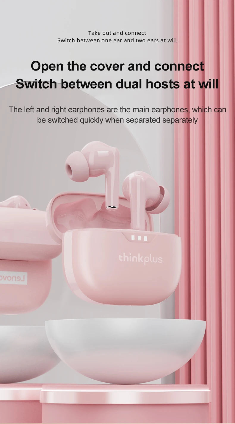 10pcs Lenovo LP3 Pro Wholesale 2pcs Original LP3 Pro Wireless Bluetooth Headphones HiFi Stereo Earbuds Noise Reduction With Mic