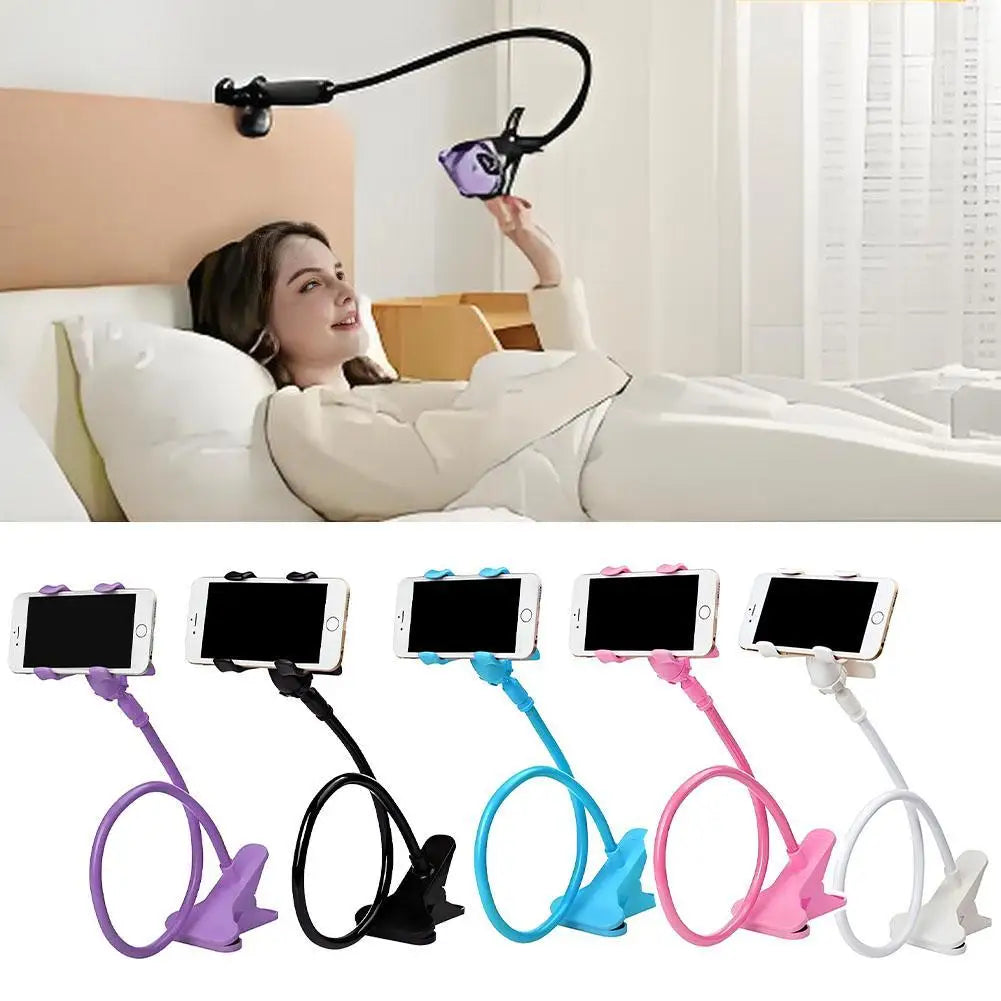 Phone Holder Stand Lazy Bracket Headrest Bed 360 Flexible Long Arms Clamp Mount Phone Stand 360 ° Rotation For iPhone 3.5~6.5"