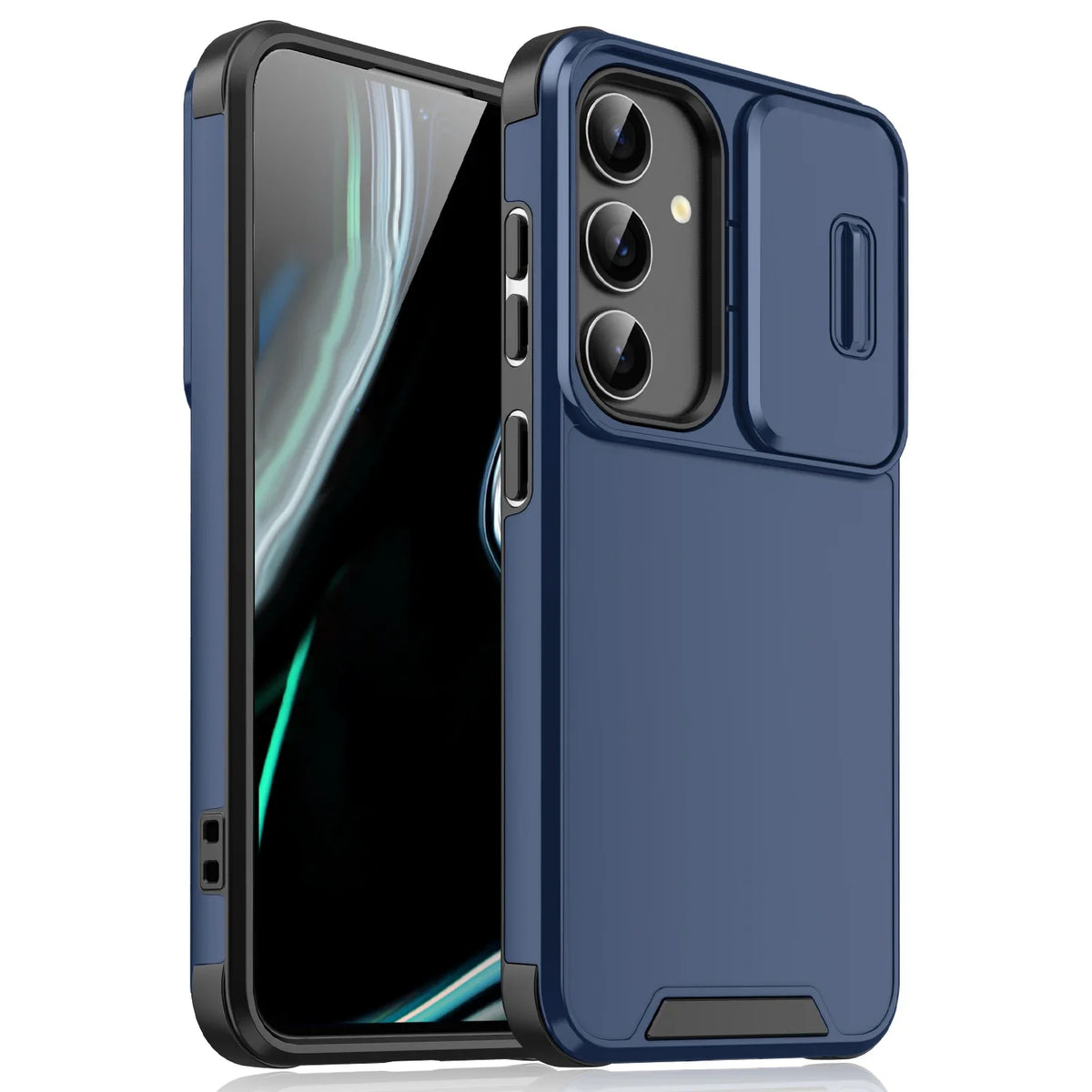 Luxury Shockproof Armor Phone Case For Samsung Galaxy S26 S25 Edge S24 S23 S22 Ultra FE Plus Slide Camera Protection Back Cover