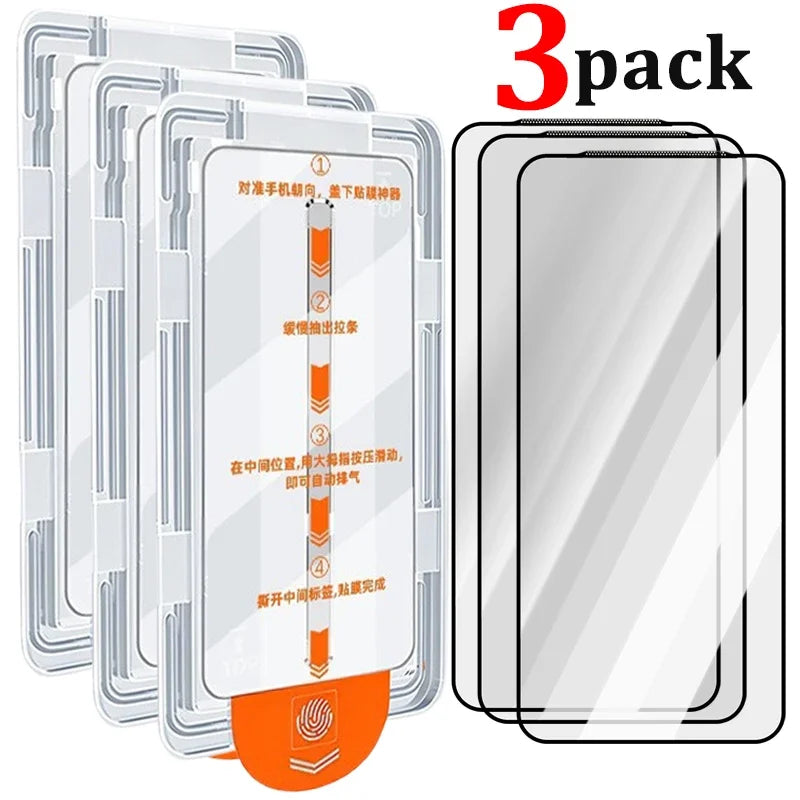 3-1PCS 8K HD Tempered Glass For iPhone 18 Pro Max 18pro Screen Protector Easy Install Dust-Free Box for iPhone 17 Pro Max Air