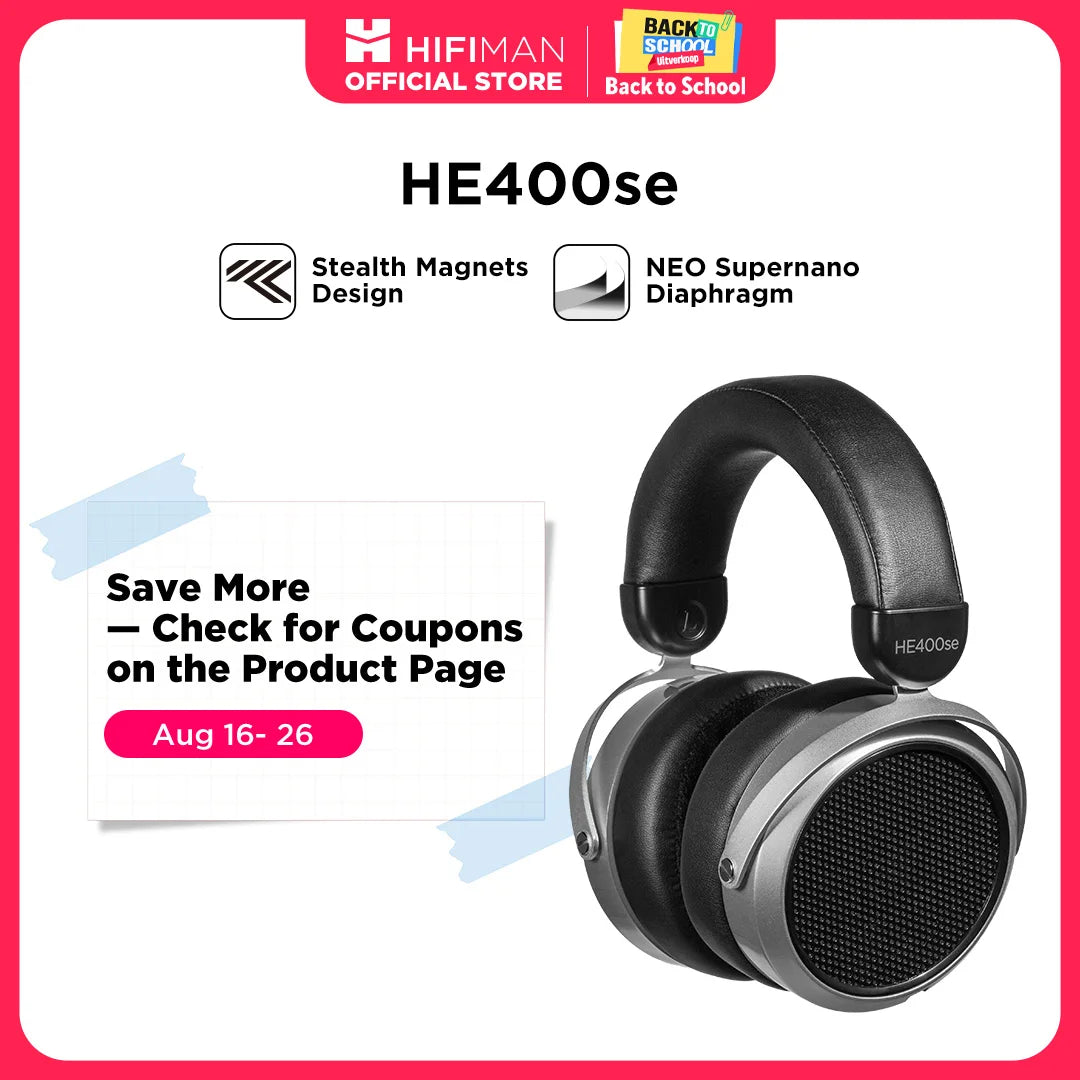 HIFIMAN HE400se Planar Magnetic Headphones with Stealth Magnets