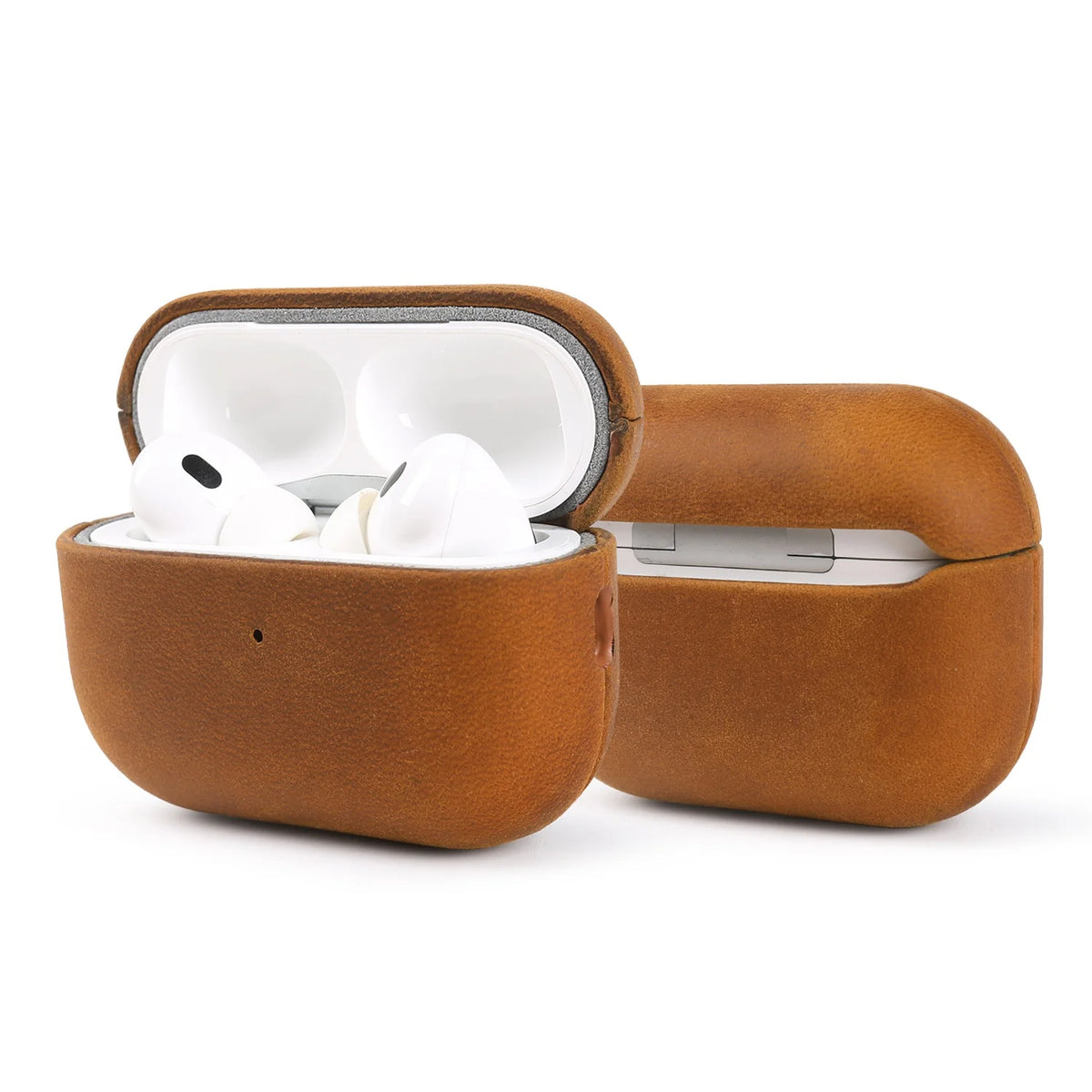 Crazy Horse Genuine Leather Case For Airpods Pro 3 Cases Airpods 5 3 4 Handmade Wireless Bluetooth Earphone Box Protective Shell