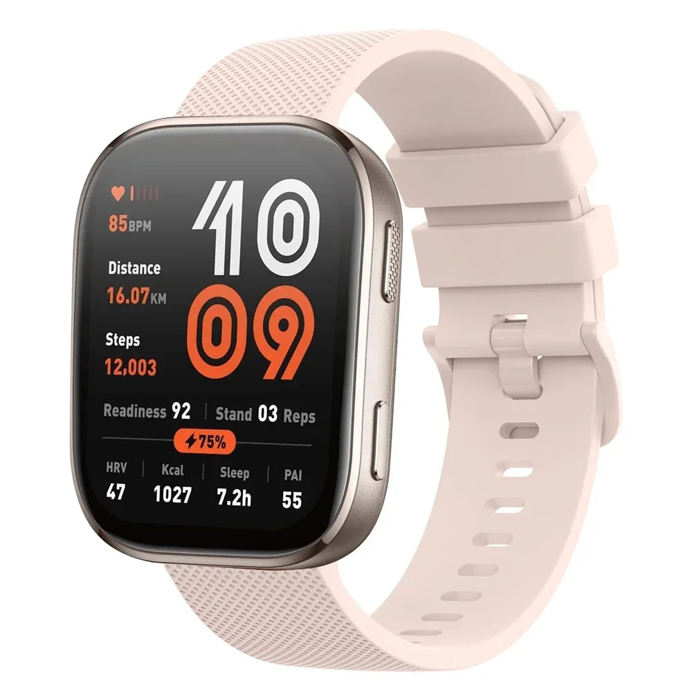 18mm/20mm/22mm Silicone straps For Amazfit GTS 4/3/2/2e/4 Mini/GTR 4/3/3 Pro/2/2e Sport Bracelet Amazfit bip 6-5-3/u/s/pro band