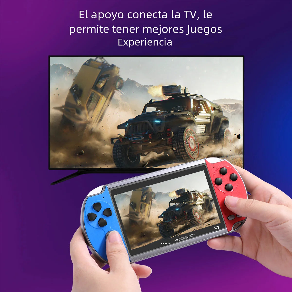Retro X7 Handheld Game 4.3 Inch HD Large 8G Screen Classic Game Console Built-in 10000 Games Mini Handheld MP5 Video Game