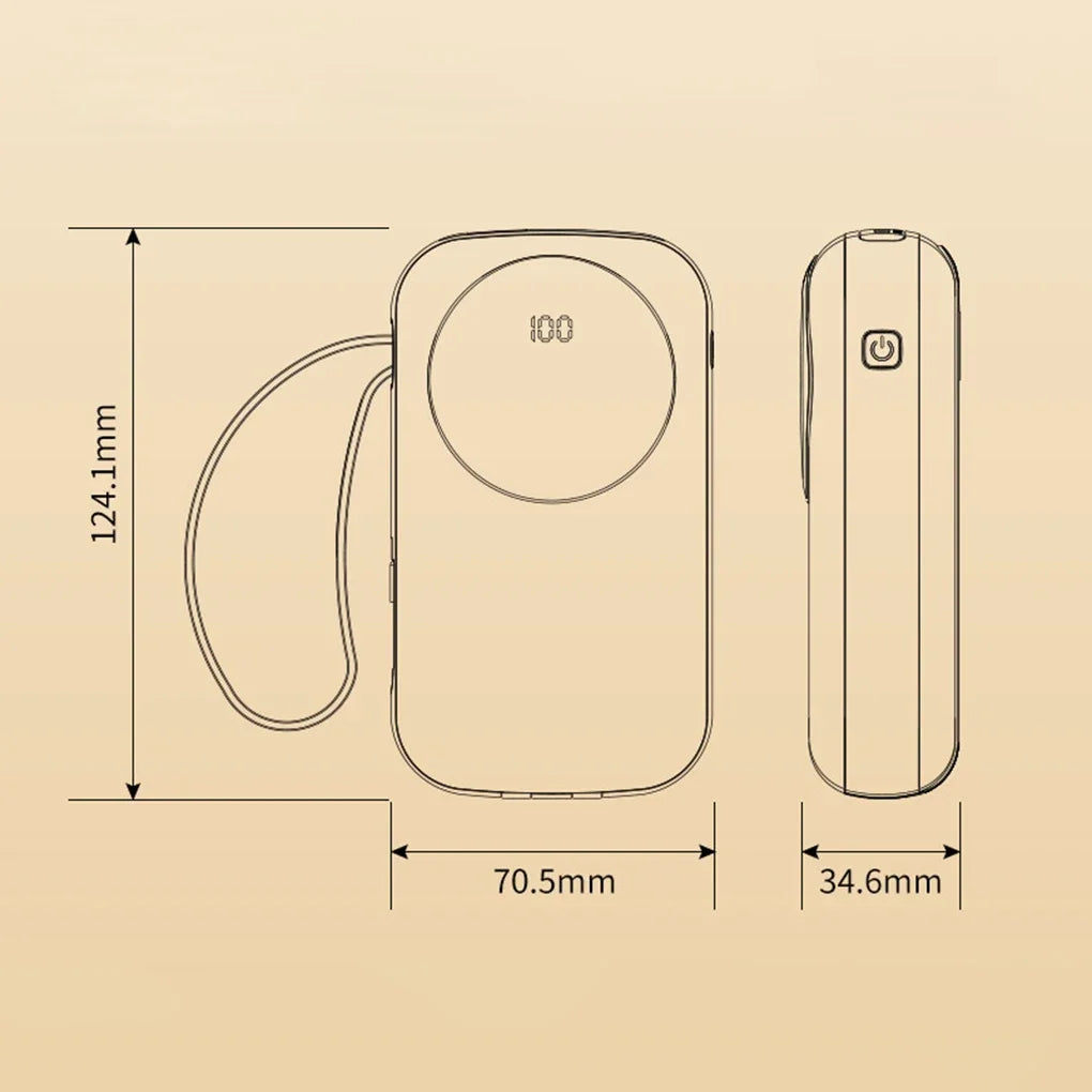 CCC Certified 20000mAh Mini Power Bank, 22.5W PD Fast Charging Built-in Cable, Portable Charger for iPhone Samsung Airplane Safe