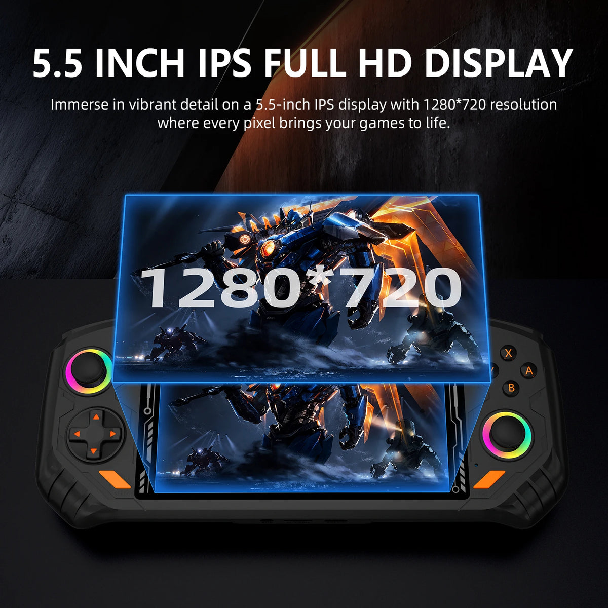 AISLPC RG52 MINI Handheld Game Console Dual System 2.4G WIFI 5.5" IPS Screen 30+ Emulator Potable Retro Games Console Pocket