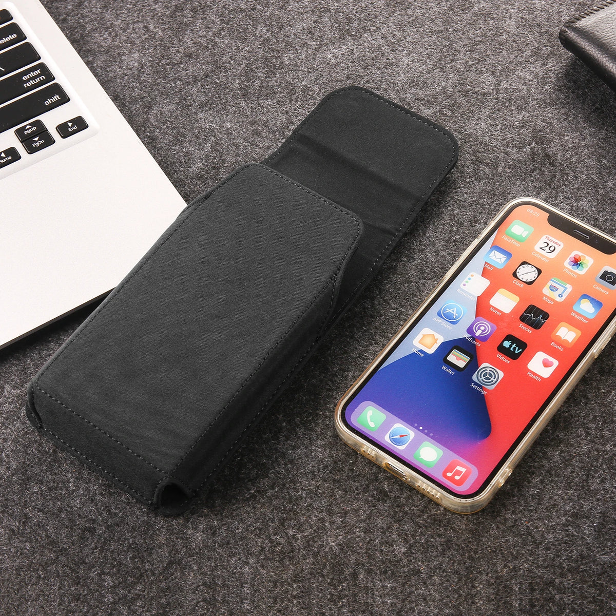 Nylon Belt Clip Phone Case Man Waist Bag For iPhone 17 16 15 14 13 Pro Max Samsung S25 S24 S23 S22 S21 Plus Redmi Holster Cover