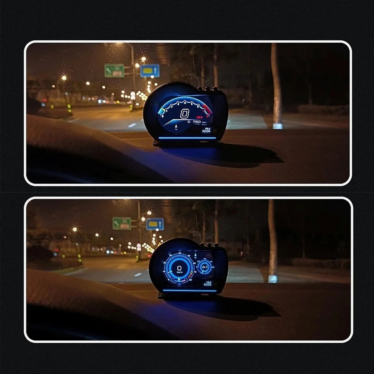 Car Smart Head Up Display OBD2 GPS Digital HUD Speedometer Turbo RPM Alarm Head‑Up Displayer