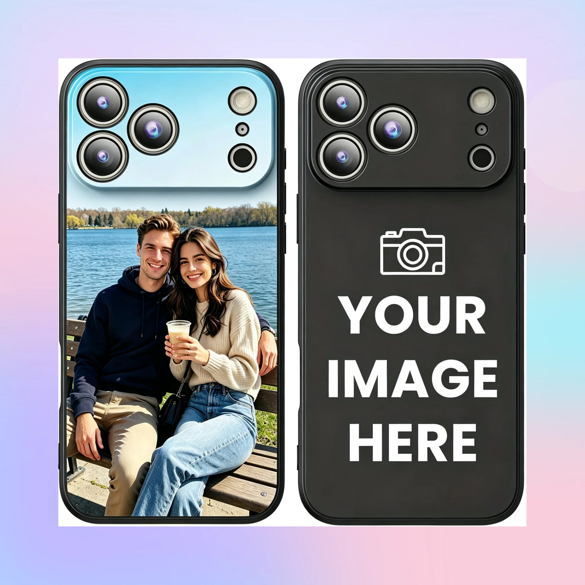 Customized Photo Silicone Soft Phone Case For iPhone 17 16 15 14 13 12 11 Series Customized Phone Cover Shockproof Bumper Fudna