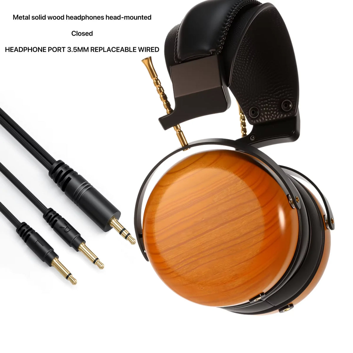 Closed-back Music Analysis Over-ear Headphones with 50mm Bio-diaphragm Monitoring Headsets