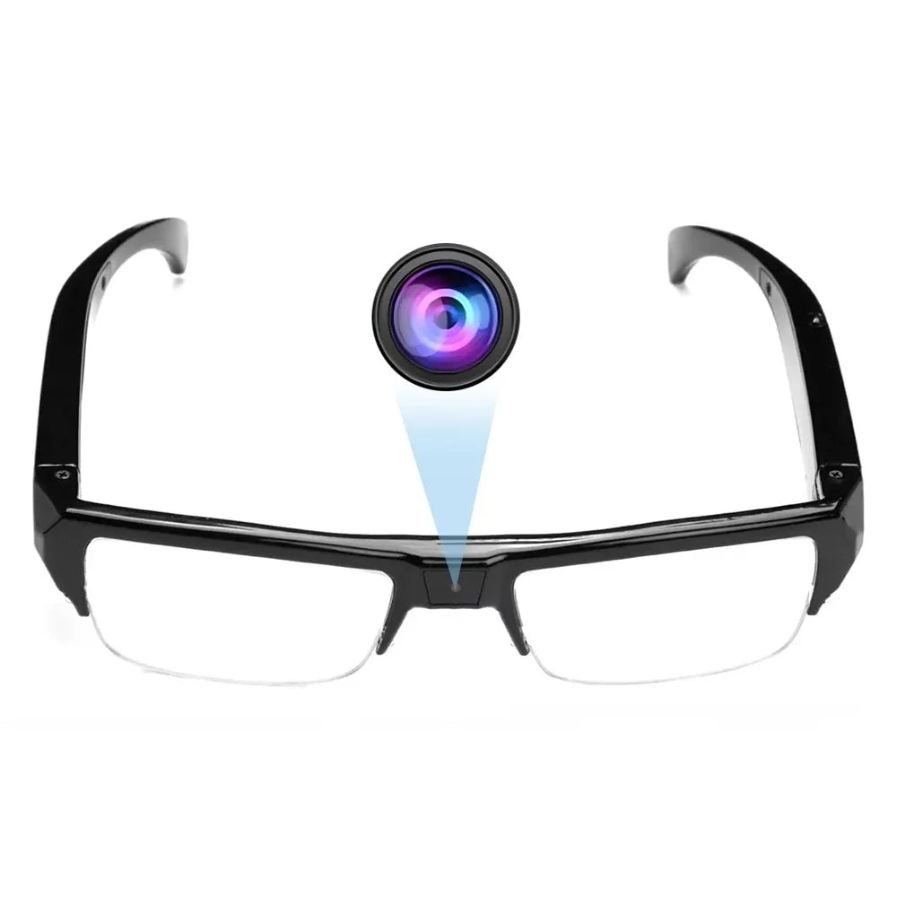 KEBIDUMEI Smart Camera Glasses 1080P HD Portable Wearable Audio&Video Recorder Eyeglass Support TF Card for Meeting Cycling Vlog