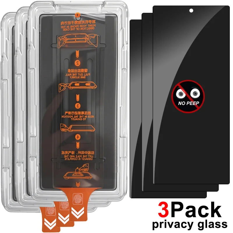 Privacy Tempered Glass for Samsung Z Fold 8 Wide Ultra 7 6 5 4 ZFold8 HD Auto Install Bubble Free Anti-Scratch Screen Protector