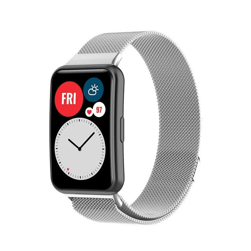 Magnetic Metal Strap For Huawei Smart Watch Fit 2 Stainless Steel Mesh Loop Bracelet Correa Huawei Fit Watch TIA-B19/B09